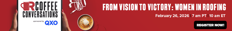 Coffee Conversations - Banner Ad - From Vision to Victory: Women in Roofing