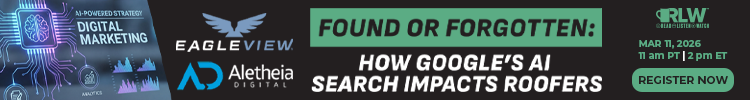 Eagleview - Banner Ad - Eagleview - Billboard Ad - Found or Forgotten: How Google’s AI Search Impacts Roofers (RLW)