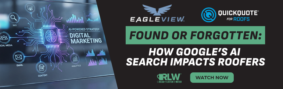 Eagleview - Billboard Ad - Watch Found or Forgotten: How Google’s AI Search Impacts Roofers (RLW)