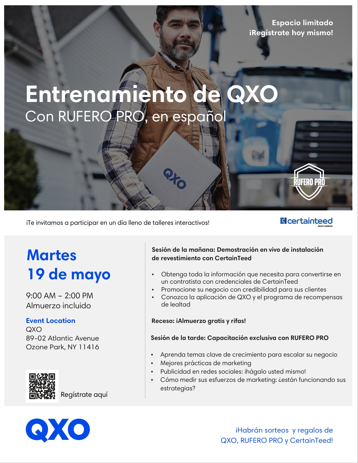 Entrenamiento de QXO Con RUFERO PRO, en español