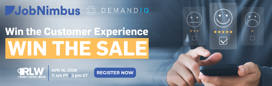 JobNimbus - Demand IQ - Billboard Ad - RLW Register - Win the Customer Experience Win the Sale