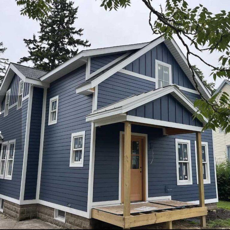 Lakefront Exteriors - blue exterior example