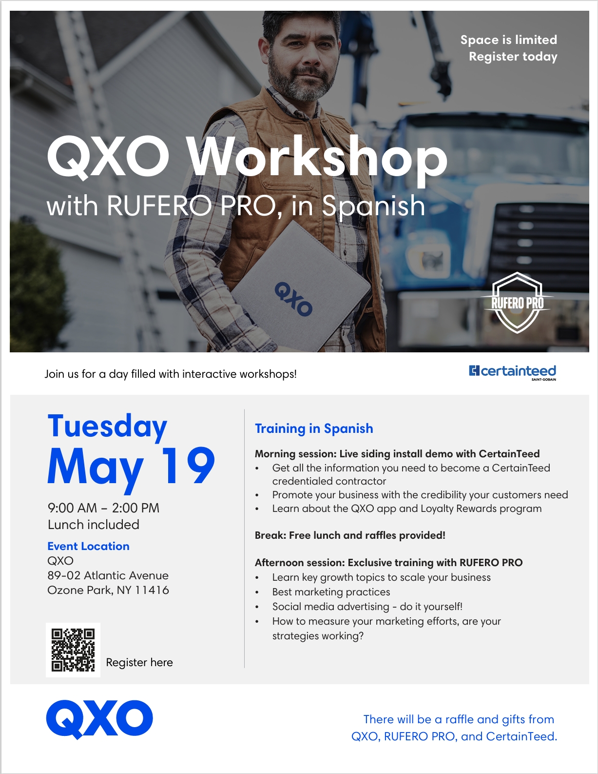 QXO Workshop with RUFERO PRO, in Spanish