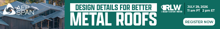 AEP Span - Banner Ad - RLW Design Details for Better Metal Roofs - Register