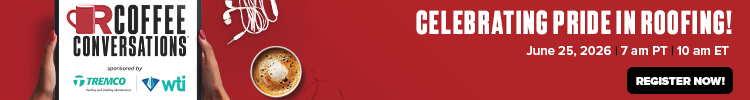 Coffee Conversations - Banner Ad - Celebrating Pride in Roofing!