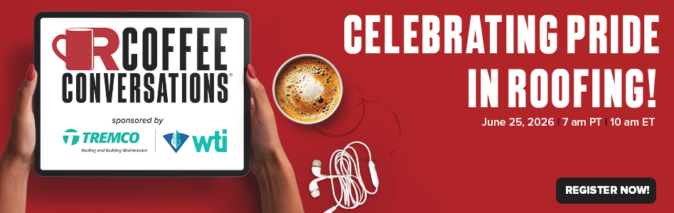 Coffee Conversations - Billboard Ad - Celebrating Pride in Roofing! Coffee Conversations - Billboard Ad - Celebrating Pride in Roofing!