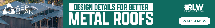 AEP Span - Banner Ad - RLW Design Details for Better Metal Roofs - On Demand
