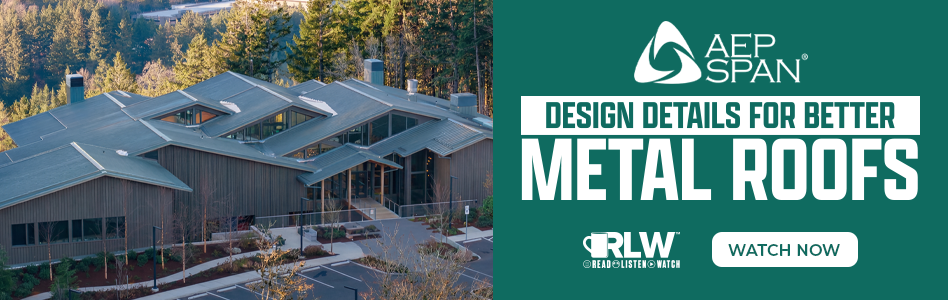 AEP Span - Billboard Ad - RLW Design Details for Better Metal Roofs - On Demand
