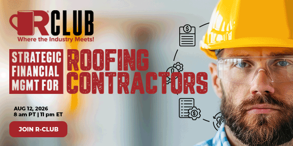 R-Club Quarterly Training - Strategic Financial Management for Roofing Contractors