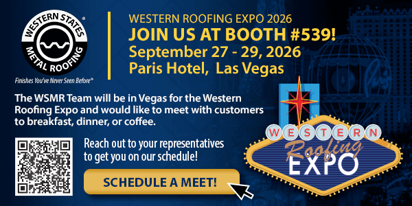Meet Western States Metal Roofing at WRE and get Free Coffee, Breakfast or Dinner.