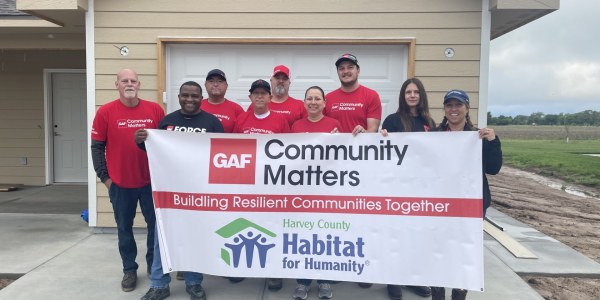 GAF Employees Volunteer with Habitat for Humanity of Harvey County to Provide Hesston, Kansas Family a Secure Home pr photo