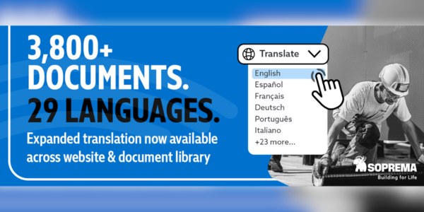 SOPREMA U.S. expands translation capabilities across website and document library pr photo